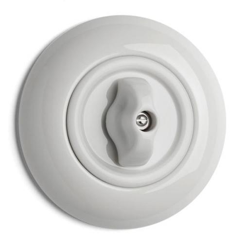 Switch round porcelain - Rotary switch alternation - old style - vintage interior - old fashioned - classic style
