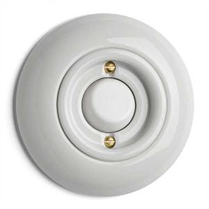 White Round Porcelain Toggle Switch With Crossbar Functionality