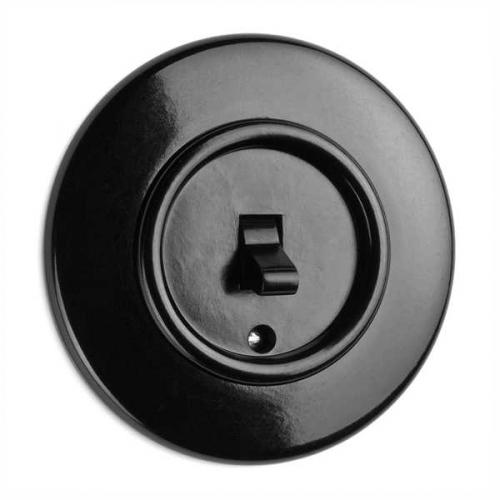 Switch round bakelite - Toggle switch crossbar - old style - vintage style - retro - classic interior