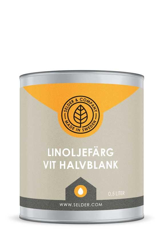 Linoljefärg Selder & Co - Vit halvblank - 5 liter