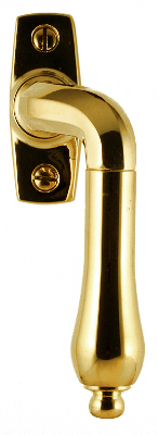 Espagnolette handle - Drop bent brass