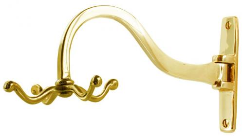 Clothes hook - Students hanger brass - old fashioned - retro