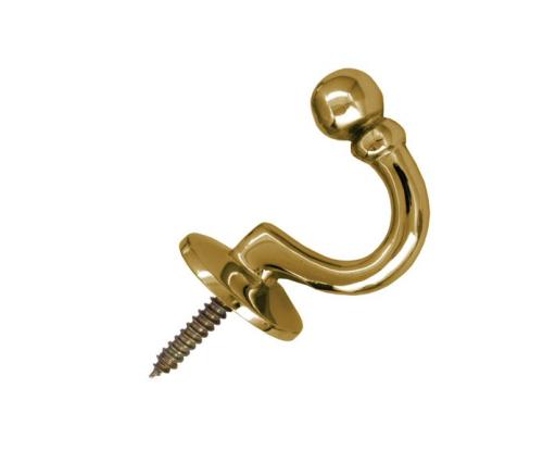 Hook - Single hook brass