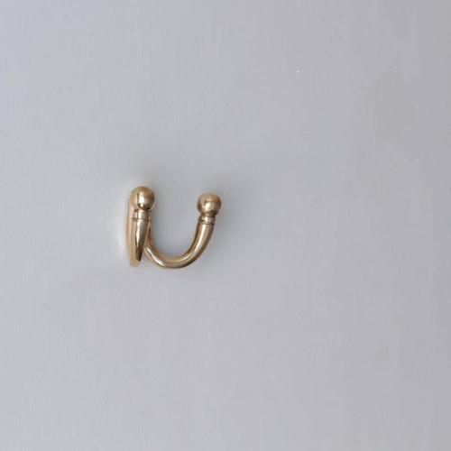 Hook - Double hook brass