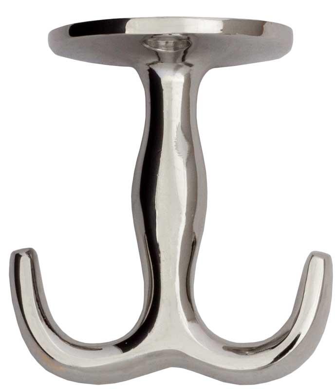 Hat rack hook - Large anchor hook nickel