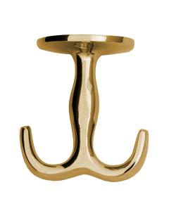 Hat rack hook - Large anchor hook brass