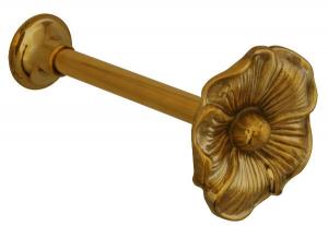 Old style curtain Hook - Flower brass