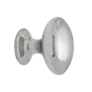 Knob - Oval nickel 40 mm