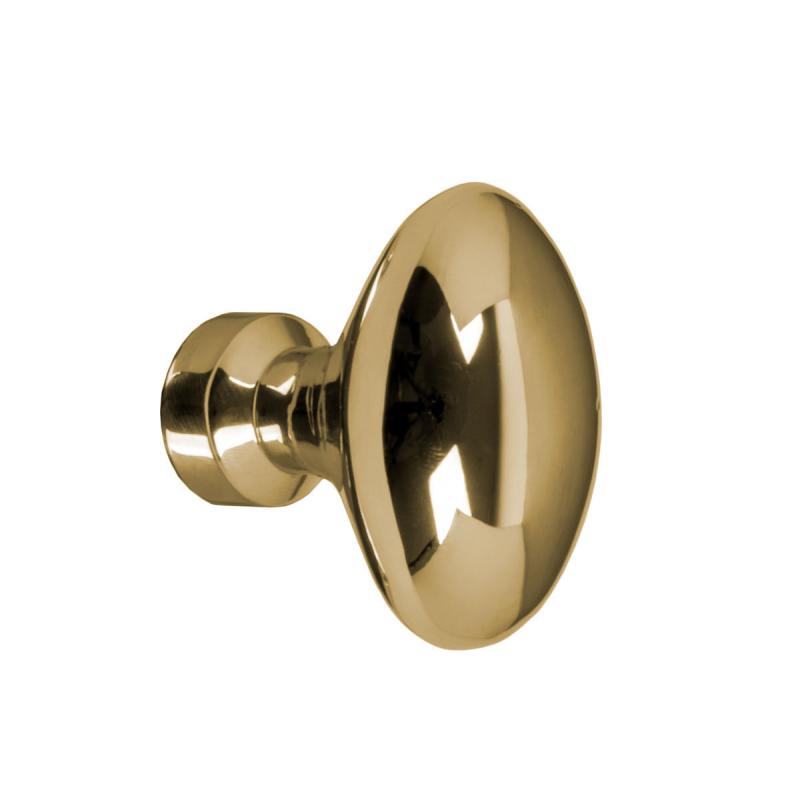 Knob - Oval brass 30 mm