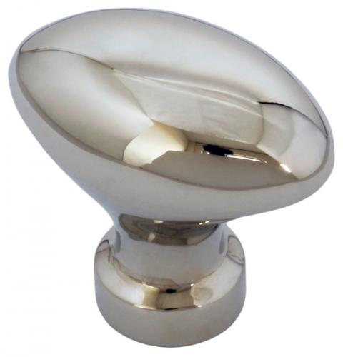 Knop - Oval, nikkel, 40 mm