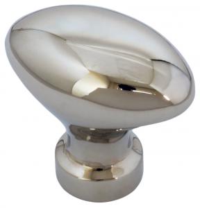 Oval knopp till köksskåp och lådor - 36 mm - Nickel - gammaldags inredning - klassisk stil - retro - sekelskifte