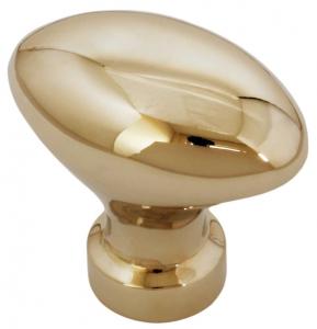 Oval knob for drawers and cabinets - 36 mm - Brass