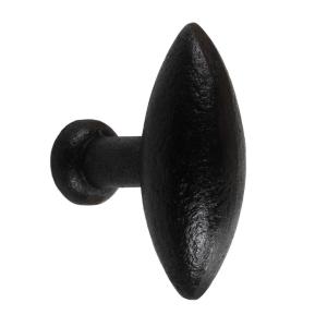 Knob - Oval Cast Iron 56 mm