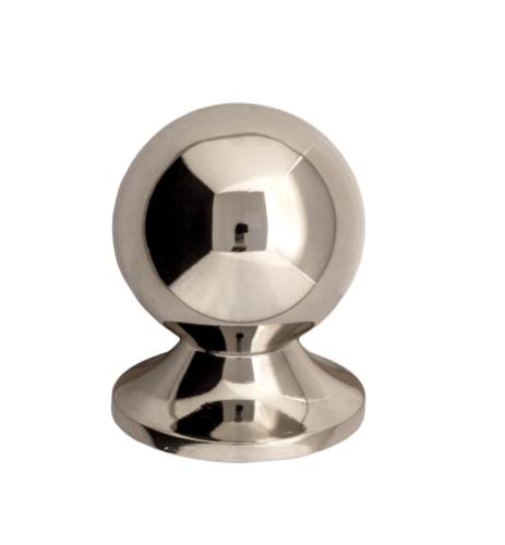 Knob - Round 25 mm nickel
