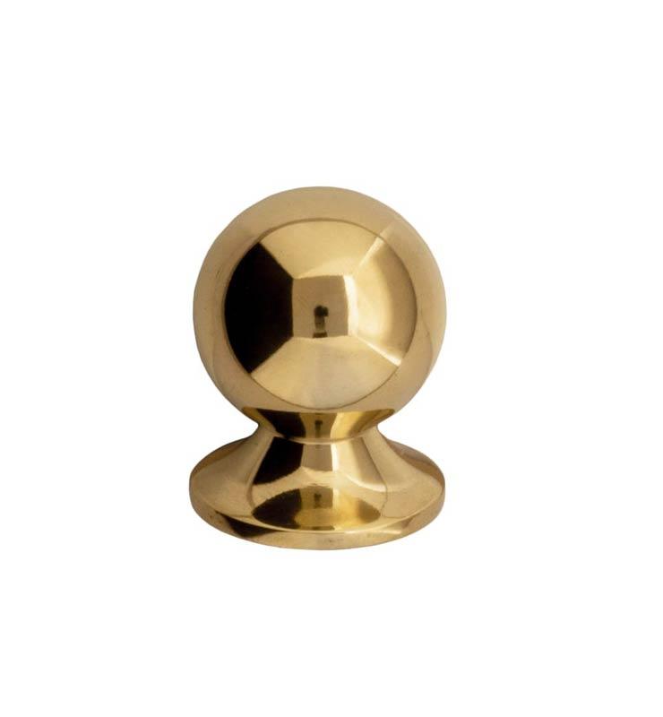 Knob - Round 18 mm (0.71 in.) brass