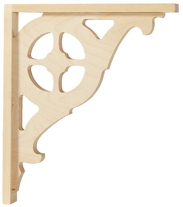 Trekonsoll - konsoll sveitserstilpynt liten - arvestykke - gammeldags dekor - klassisk stil - retro - sekelskifte