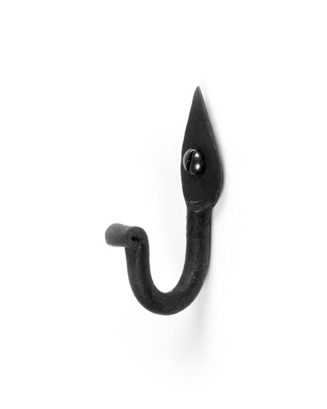 Hand-Forged Hook - Black Iron