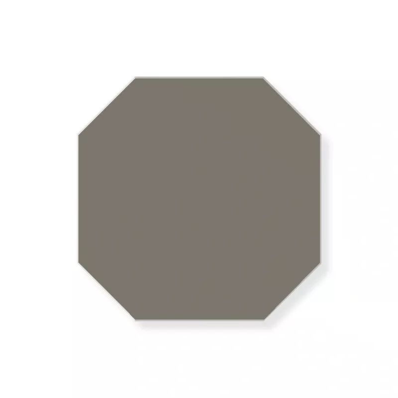 Flise - oktogon 10 x 10 cm Grå - Charcoal ANT