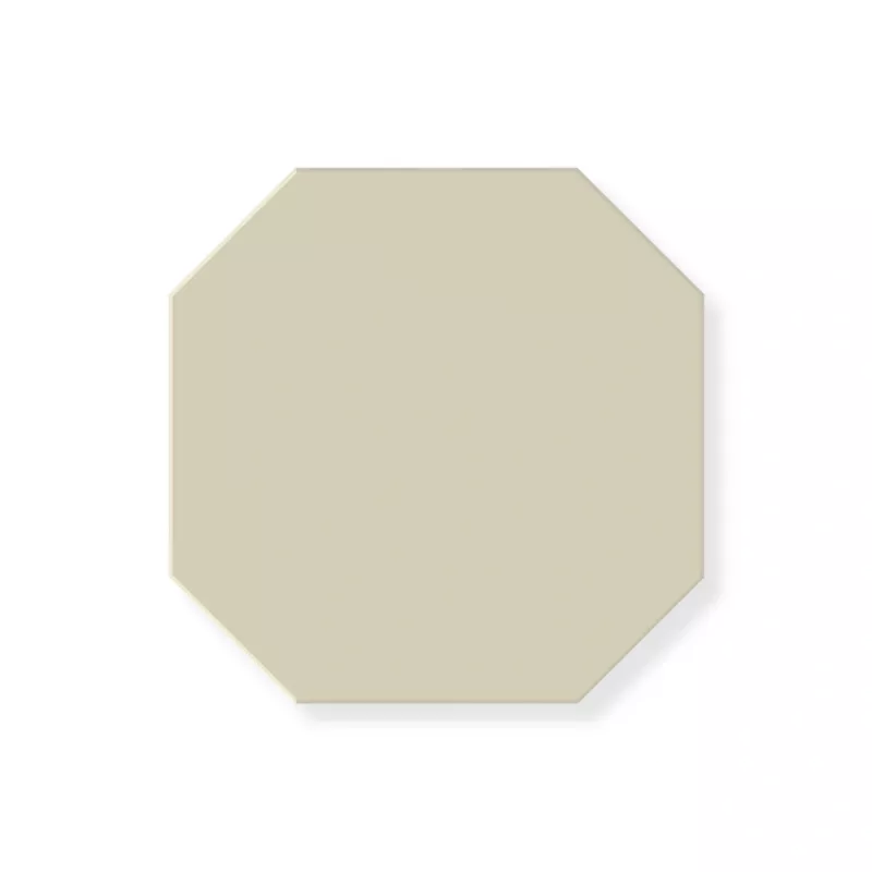 Flise - oktogon 10 x 10 cm Gul Hvit - White BAU