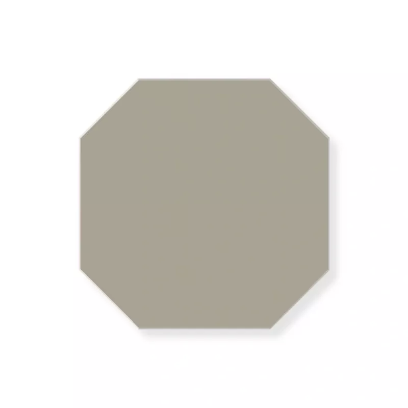 Flise - oktogon 10 x 10 cm Lyse grå - Pale Grey GRP