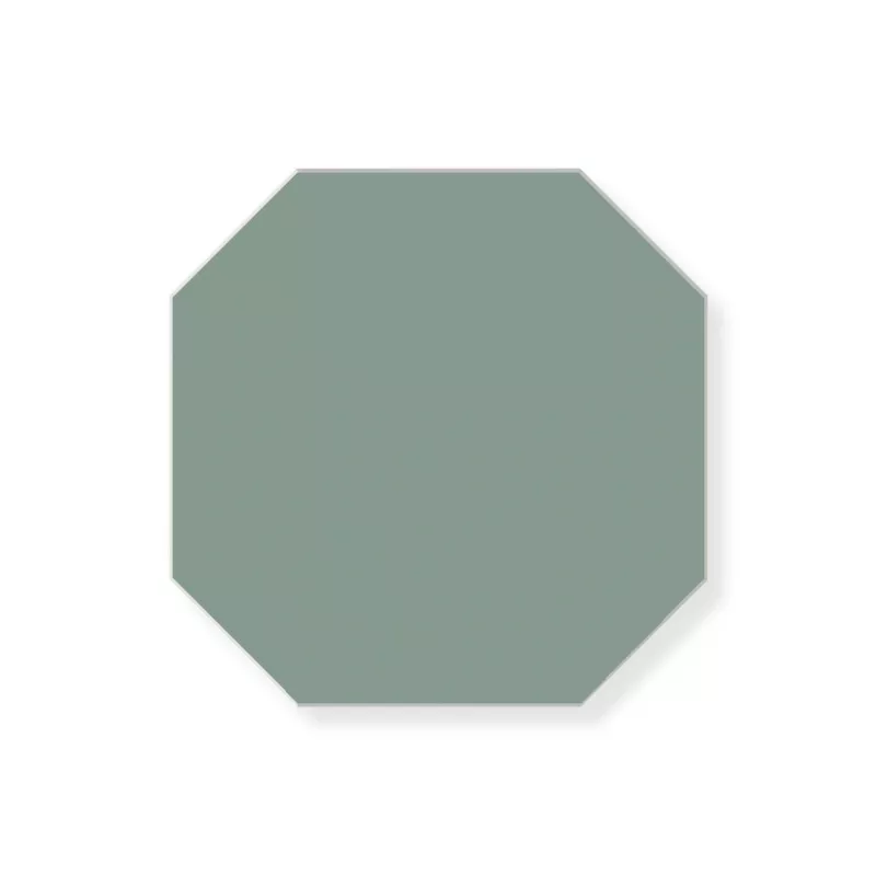 Flise - oktogon 10 x 10 cm Grønn - Green VEU
