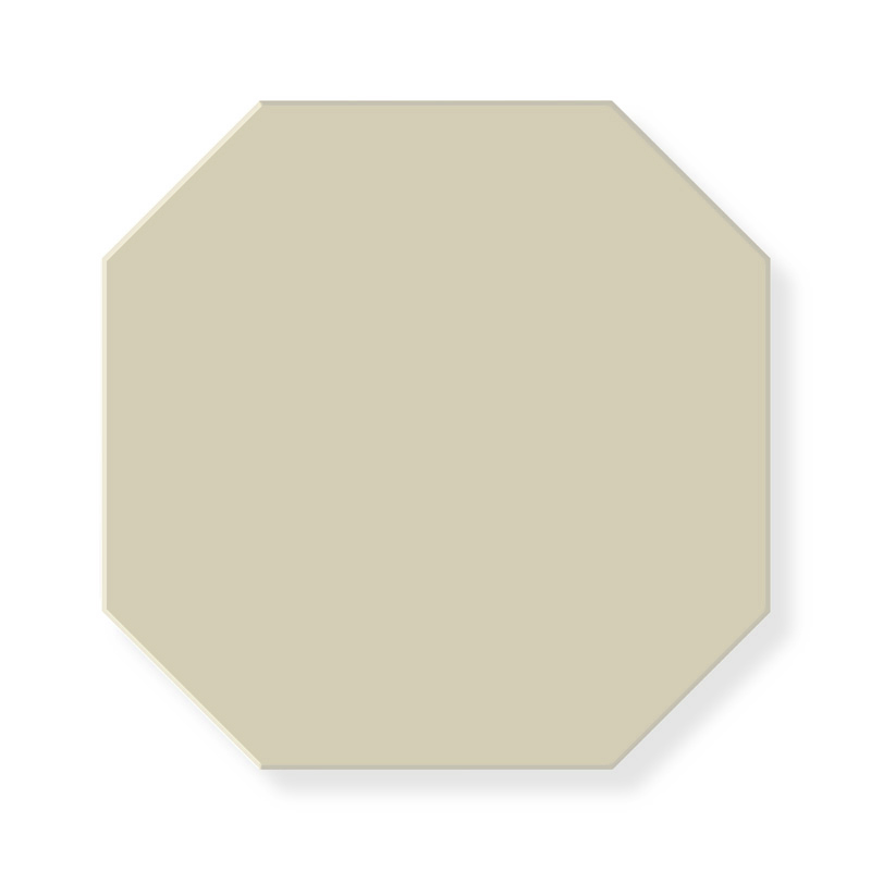 Flise - oktogon 15 x 15 cm Gul hvit - White BAU