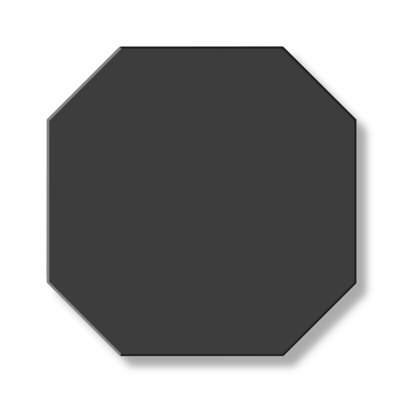 Flise - Oktagoner 15 x 15 cm Svarte - Black NOI