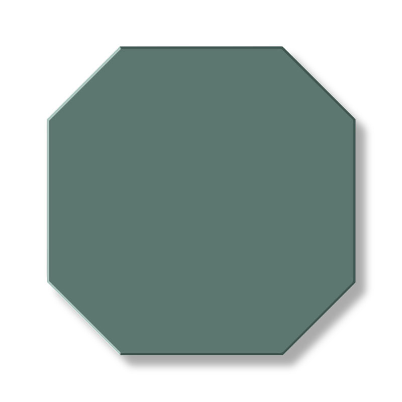 Klinker - Oktagon 15x15 cm mörkgrön