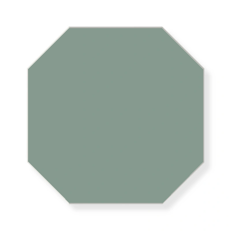 Flise - oktogon 15 x 15 cm Grønn - Green VEU