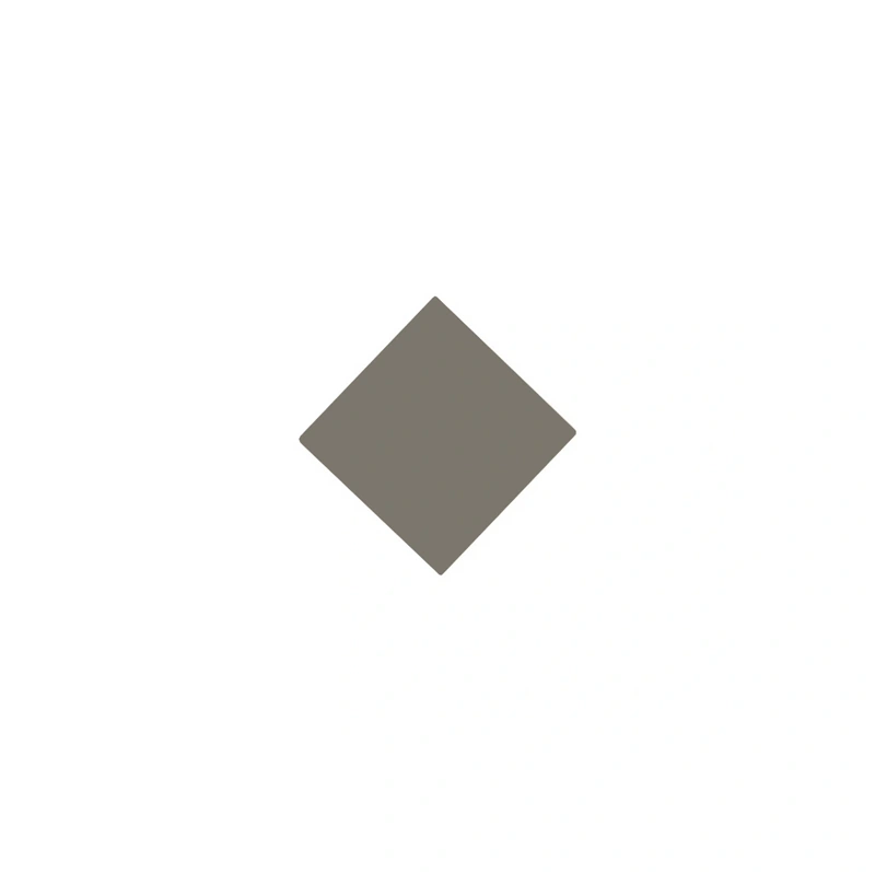 Flise - Kvadrat, 3,5 x 3,5 cm, Mørkegrå Prik - Charcoal ANT
