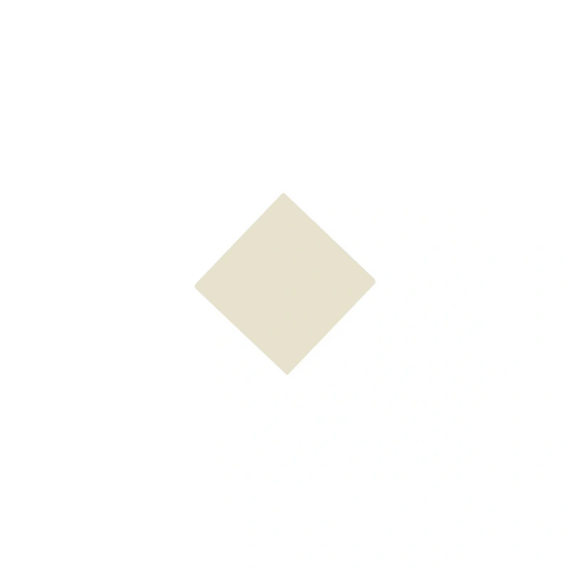 Flise - Kvadrat, 3,5 x 3,5 cm, Gulhvid, - White BAU