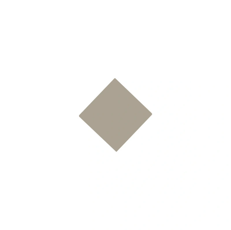 Flise - Kvadrat, 3,5 x 3,5 cm, Lysegrå - Pale Grey GRP
