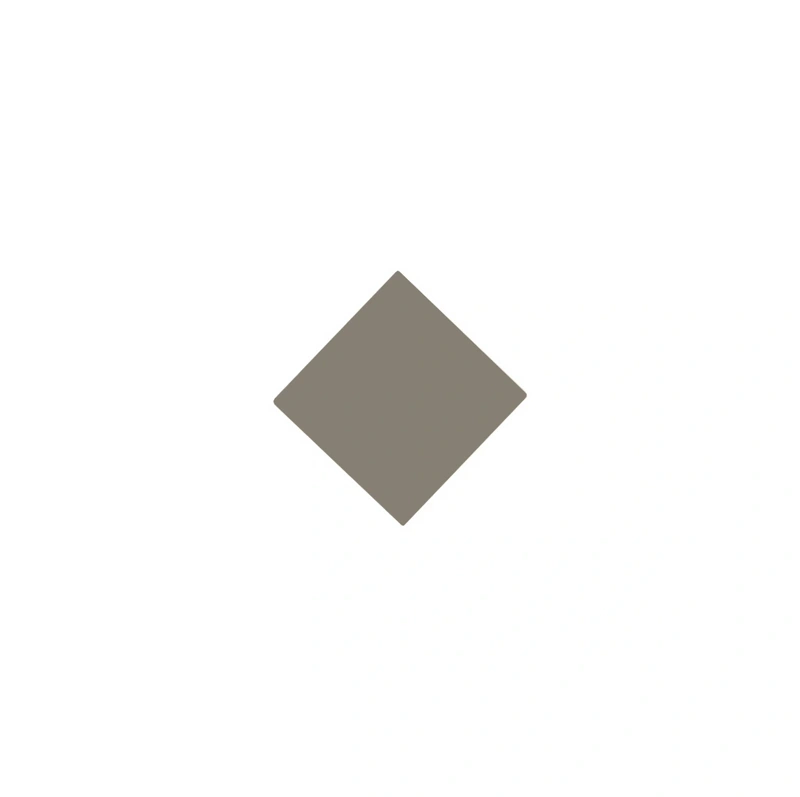 Flise - Kvadrat, 3,5 x 3,5 cm, Grå, - Grey GRU