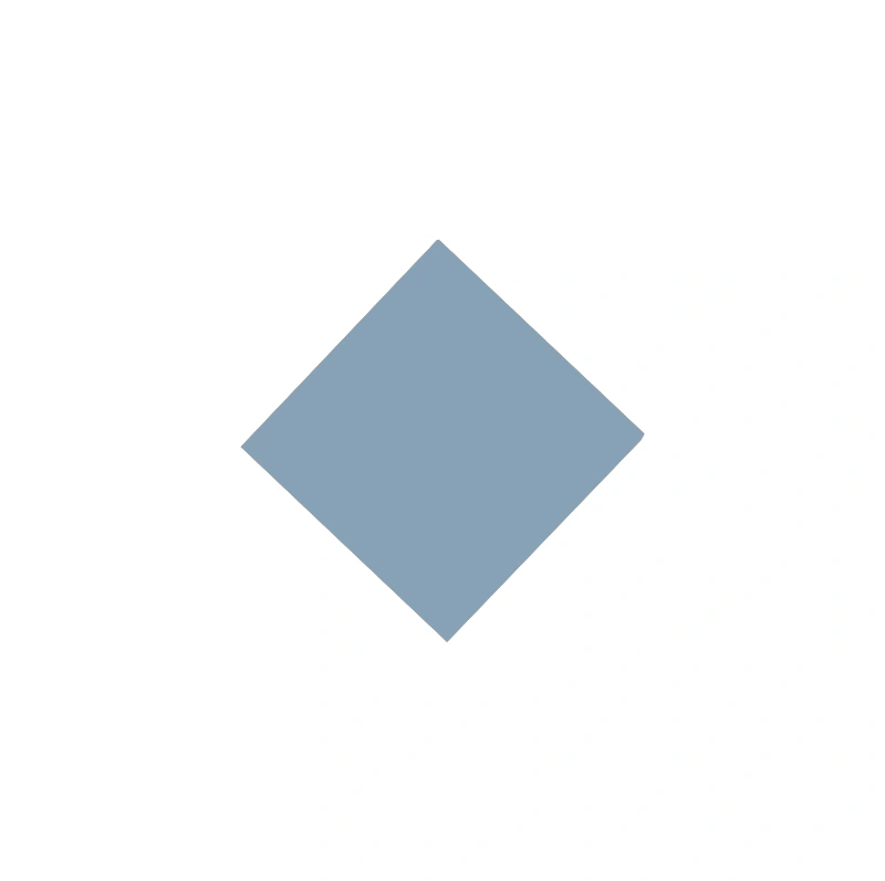Flise - Kvadrat, 5 x 5 cm, Blå - Blue BEU