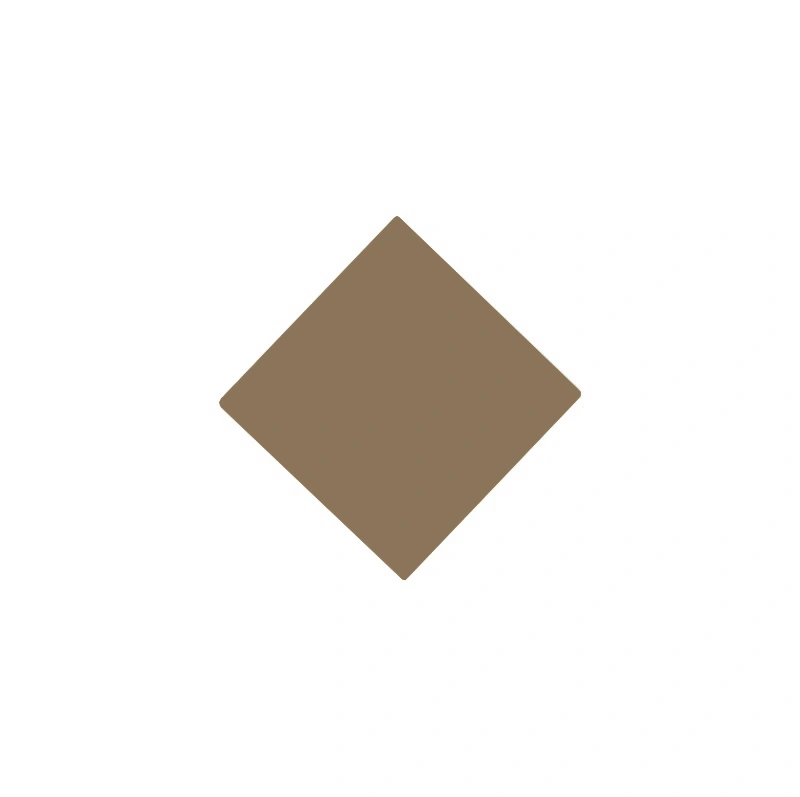 Flise - Kvadrat, 5 x 5 cm, Kaffebrun, - Coffee CAF