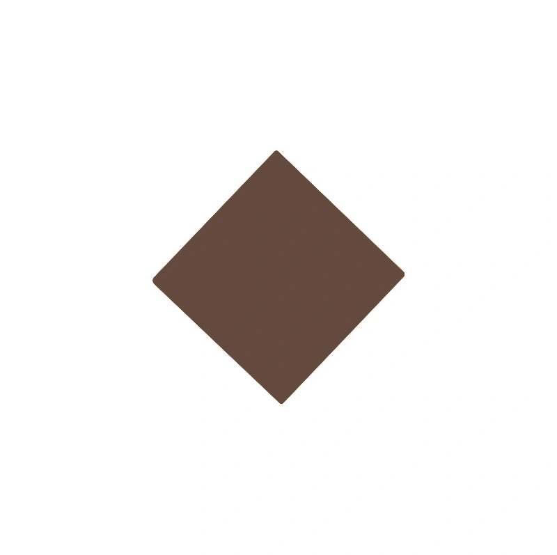 Flise - Kvadrat, 5 x 5 cm, Chokoladebrun, - Chocolate CHO