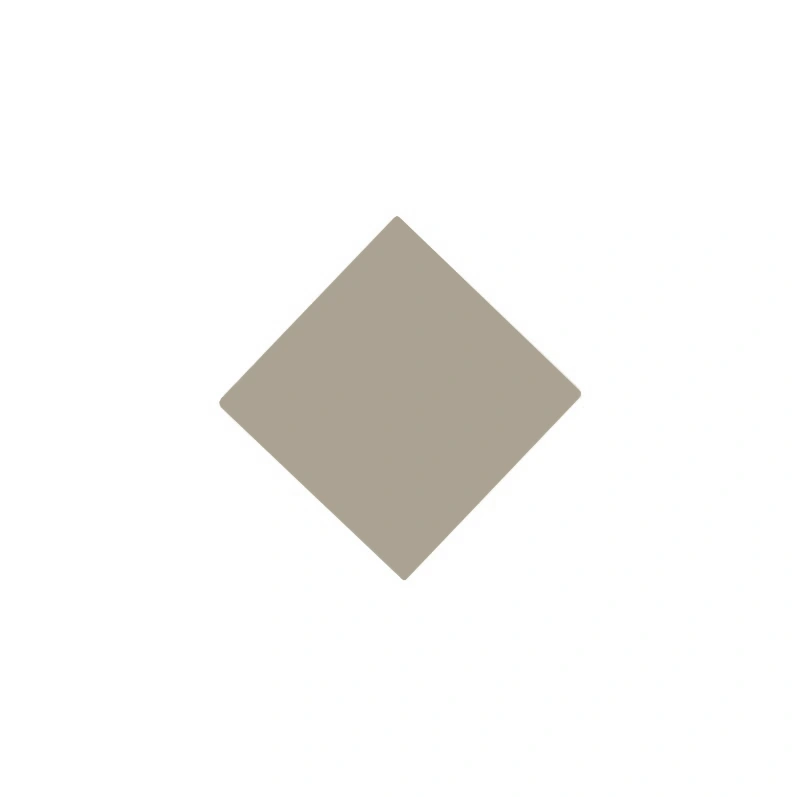 Flise - Kvadrat, 5 x 5 cm, Lysegrå - Pale Grey GRP