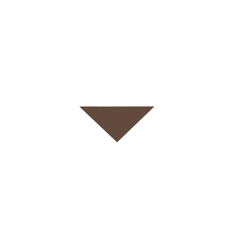 Flise - Triangel, 3,5/3,5/5 cm, Chokoladebrun, - Chocolate CHO