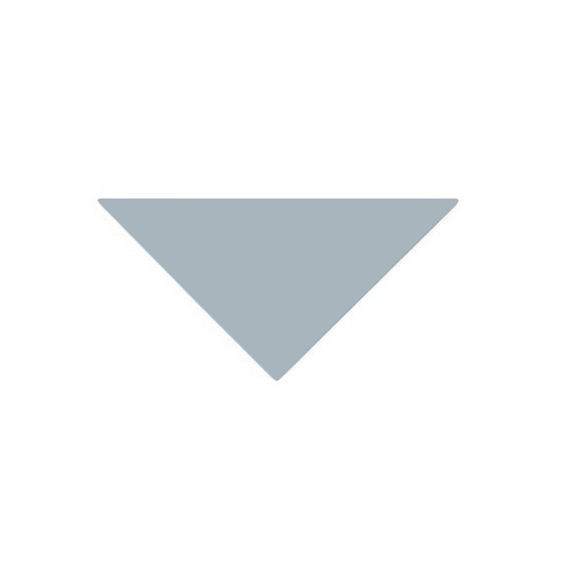 Fliesen - Viktorianisches Dreiecke 7/7/10 cm Graublau - Pale Blue BEP