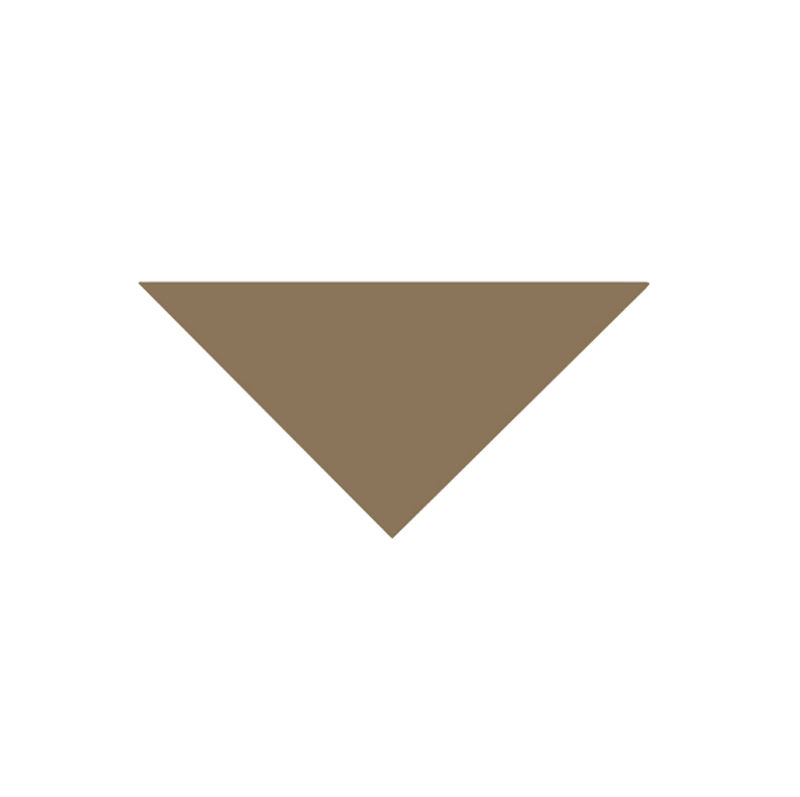Klinker - Victorian Triangel, 7/7/10 cm, Kaffebrun, - Coffee CAF