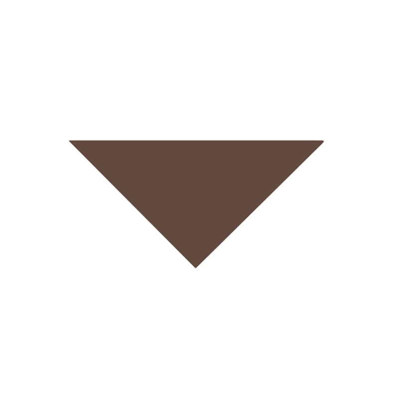 Klinker - Victorian Triangel, 7/7/10 cm, Chokoladebrun, - Chocolate CHO