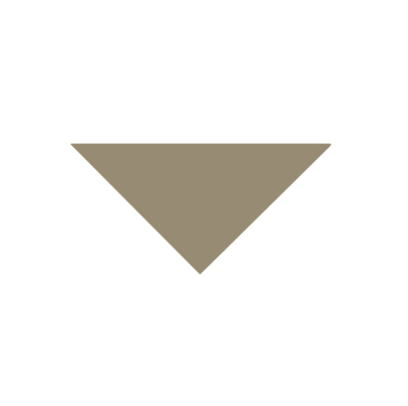 Klinker - Victorian Triangel, 7/7/10 cm Muldvarpegrå, - Taupe TAU