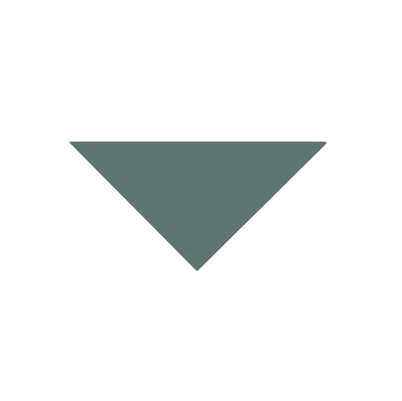 Flise - Victorian Triangler 7 x 7 x 10 cm Mørke Grønn - Dark Green VEF