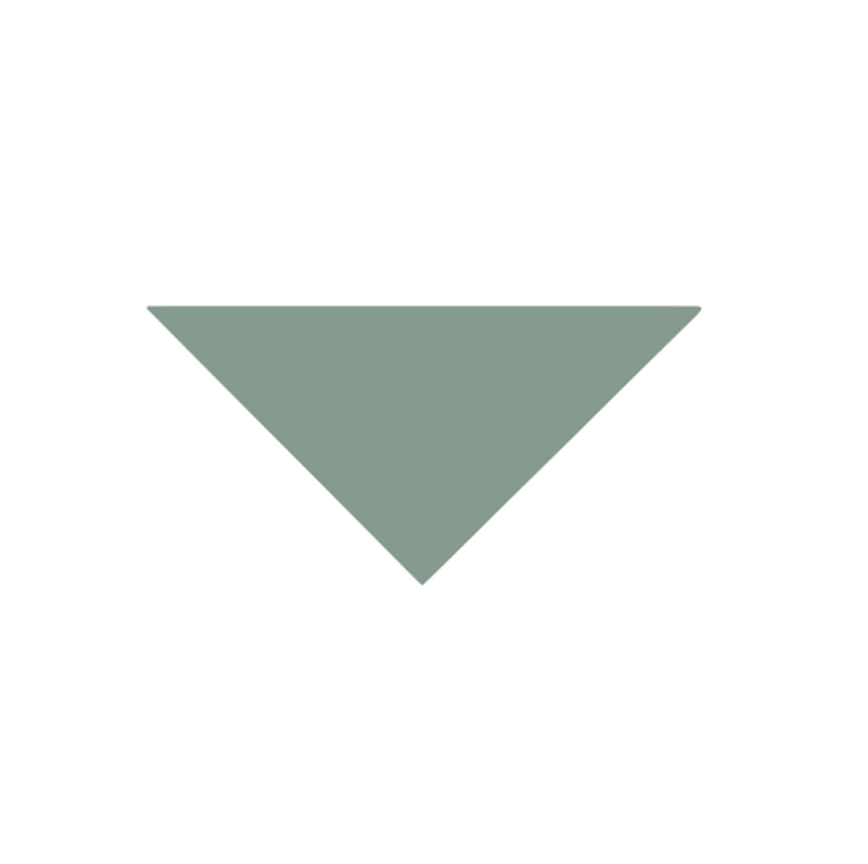 Klinker - Victorian Triangel, 7/7/10 cm, Grøn, - Green VEU