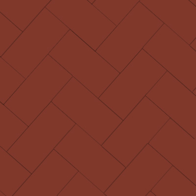 Durham - Victorian Floor Tiles - Herringbone 10 x 20 cm (3.94 x 7.87 In.) - Red ROU