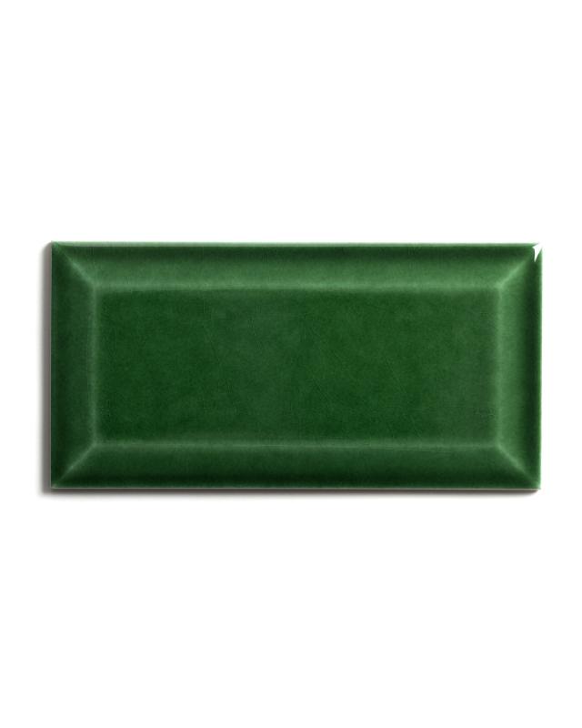Flis Victoria - Vegg kant 7,5 x 15 cm flaskegrønn, blank