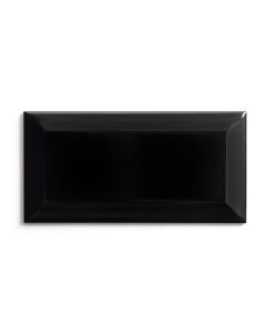 Fliese Victoria - Fassadenkante 7,5 x 15 cm schwarz, glänzend