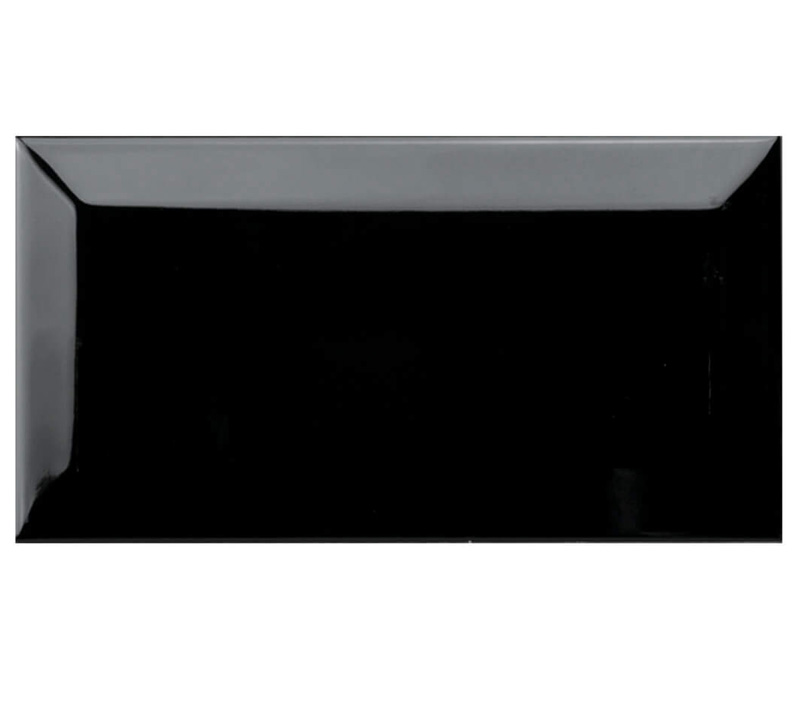 Kakel Victoria - Fasad kant 7,5 x 15 cm svart, blank
