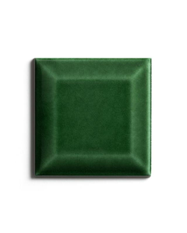 Flis Victoria - Vegg fasett 7,5 x 7,5 cm flaskegrønn, blank
