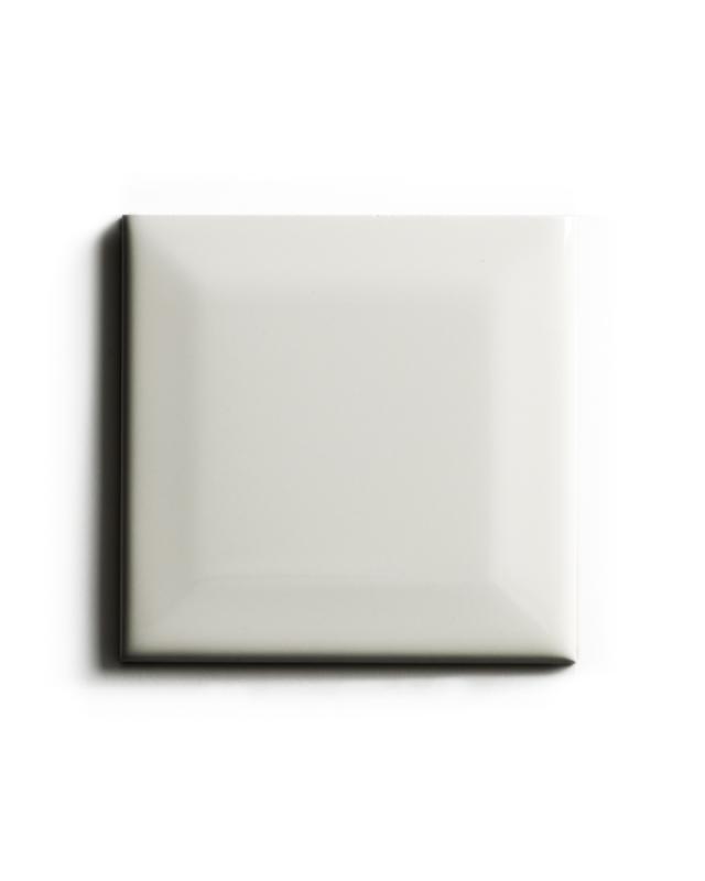 Flis Victoria - Vegg fasett 7,5 x 7,5 cm elfenben hvit, blank
